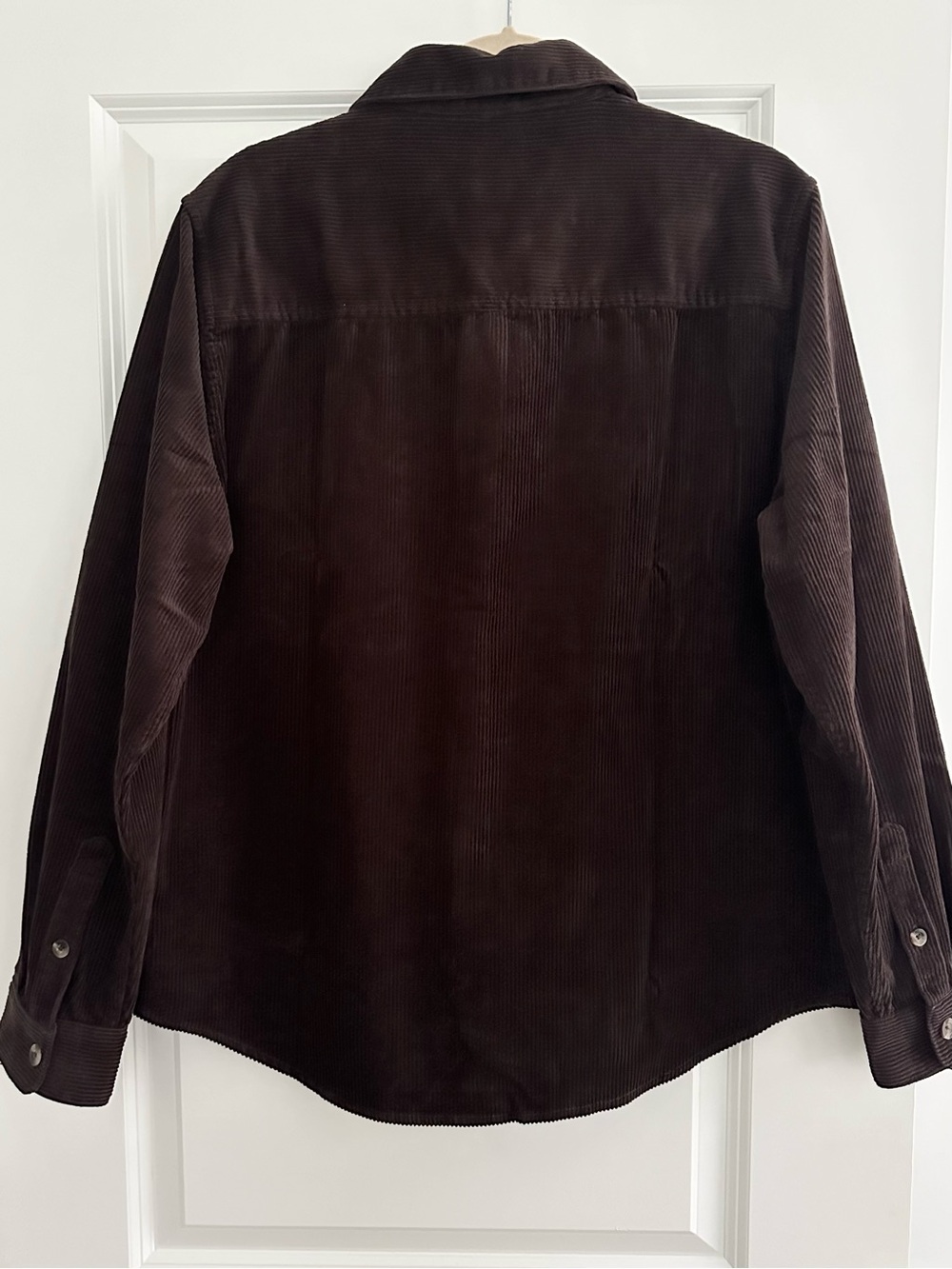 Chocolate Brown Oversized Corduroy Shirt / Men’s Fall Shacket - Picture 9 of 11